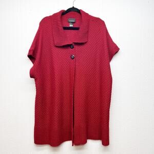 Lane Bryant Knit Cardigan Womens 26/28W Button Front Long Length Soft Cozy